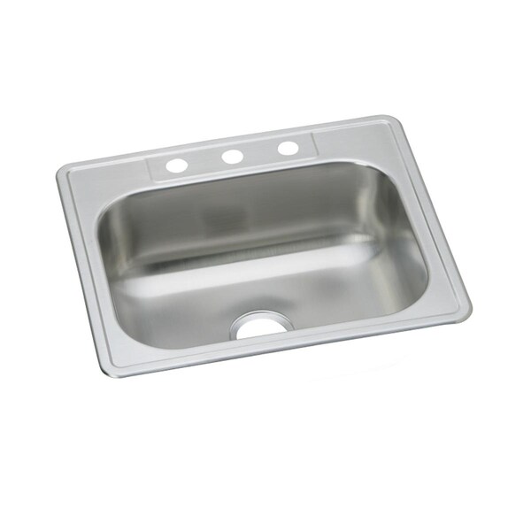 Elkay Dayton Stainless Steel 25 X 22 X 8-1/16 Single Bowl Top Mount Sink DSEW40125223 - main